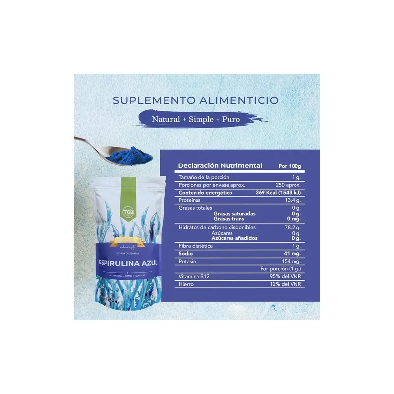 Espirulina Azul En Polvo 500g