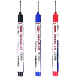 Zenarao 5Pcs Markers, Permanent Markers, Long Head Deep Hole Marker Pens, Extra Fine Tip, Waterproof Smear Proof ink for Aluminum Barrel, Quick Drying, Marking on Plastic, Stone, Metal, Glass