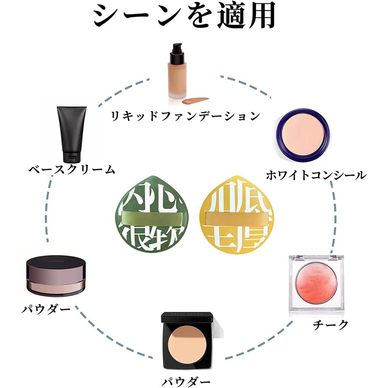 Coollooda Cushion Funde Puff 2 Piece Air Puff Makeup Puff