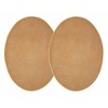 -2 Sew-on Large Natural Suede Leather Elbow Patches Size 4.75
