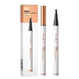 Generic Eyebrow Pencil,3D Microblading Eyebrow Tattoo Pencil 4 Fork Tip,Eye Makeup Long-Lasting Waterproof & Smudge-proof Natural Eyebrow Hair Eyebrow Pencil (1#grey color)