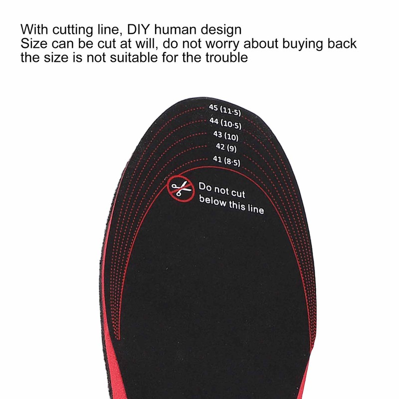 Heated Insoles DIY Cuttable Smart Remote Control USB Rechargeable Electric