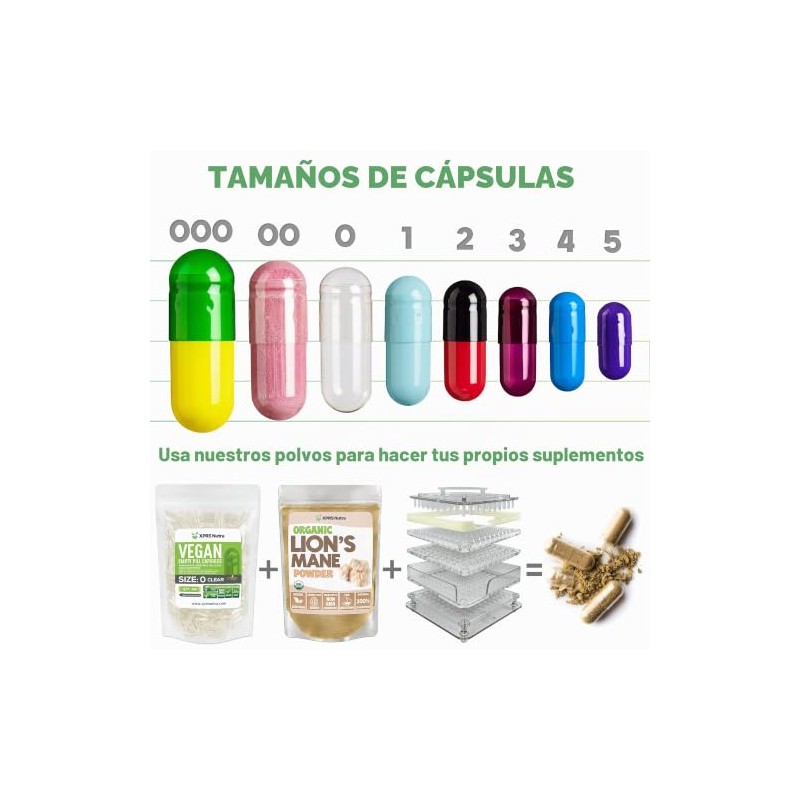 XPRS Nutra Size 00 Empty Capsules - Clear Veggie Capsules