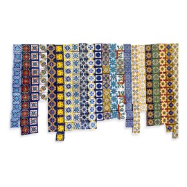 100 Pzas Azulejo Talavera 10x10cm Diferentes Colores Confeti