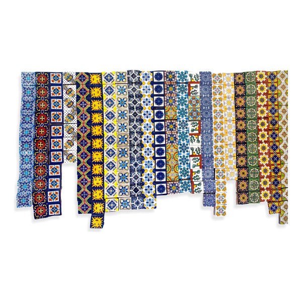 100 Pzas Azulejo Talavera 10x10cm Diferentes Colores Confeti