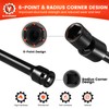 BLACKROBOT 10-Inch 3/8" Drive Impact Swivel Extension Socket Set -