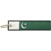 Llavero de la bandera de Pakistán, 100% bordado