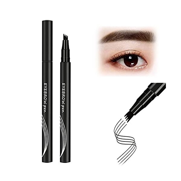 Roterale Eyebrow Pen, Ztigerz 4-Tip Microblade Brow Pen, 4 Tip
