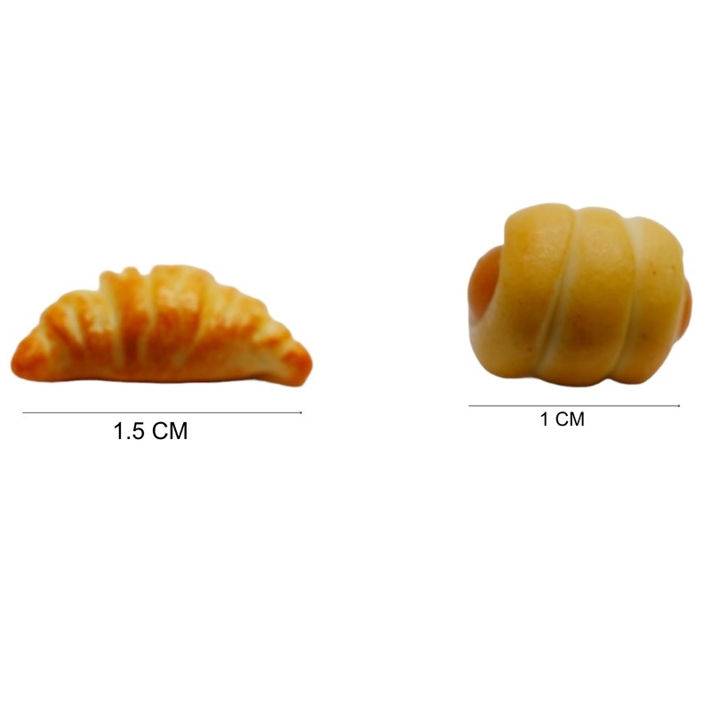 AIICraft 20 Mix Sausage Rolls Croissant Bakery Garden Display Minimal