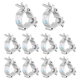 2 Inch Truss Clamps, 10 Packs Gruolin Stage Light Clamps with TUV, Premium 50mm Aluminium Heavy Duty 100kg / 220lb Lighting Clamps, Perfect Fit for 48-52mm OD Tube