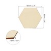 PATIKIL 60 mm Wooden Pieces, Pack of 50 Hexagonal Wooden