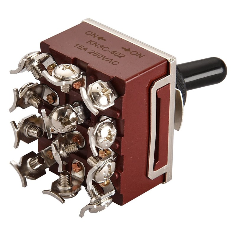 Heschen metal toggle switch HS-402 4PDT maintained ON/ON 2 position