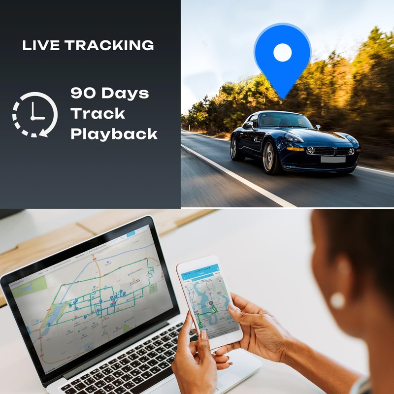 4G LTE GPS Tracker USA/Canada Coverage Multi Alerts with Car