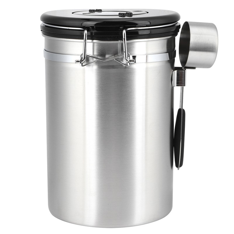 Stainless Steel Coffee Bean Airtight Canister Tea Dried Fruits Storage