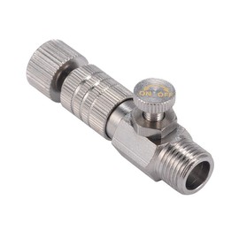 Airbrush Quick Disconnect Coupling, 1/8 Inch BSP Adapter Fitting Coupling Plug with Adjustment Control Valve for Air Compressor and Airbrush Hose