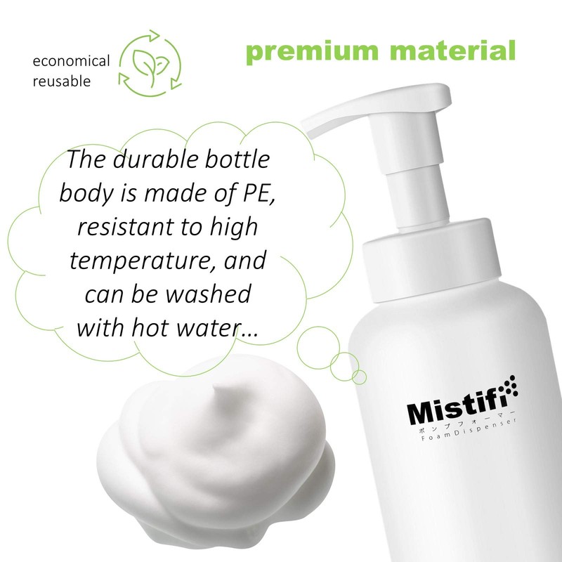 MJDFS Mistifi foaming soap dispenser pump bottle 350ml (11.8 oz)