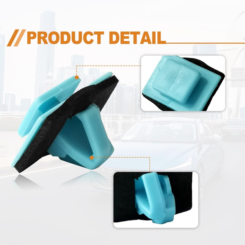 30PCS Blue Rocker Molding Retainer Clip Compatible with Hyundai Kia