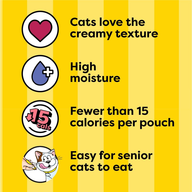 Temptations Creamy Puree Variety Pack of Squeezable Cat Treats, 0.42