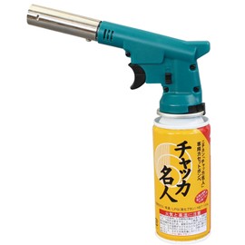 Nichinen KT-408 Torch Burner Chukka Meijin (For Aburi), 3.5 oz (100 g) Cylinder Included, Green
