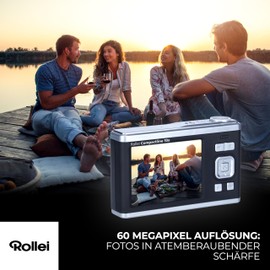 Rollei Compactline 10X – 60 MP – 10x Optical Zoom; Selfie Display; Experience Perfection in Every Picture with Electronic Stabilisation