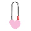 Gradleen Keyless Love Lock Single Heart Padlock,Pink 3.5" 50mm Love