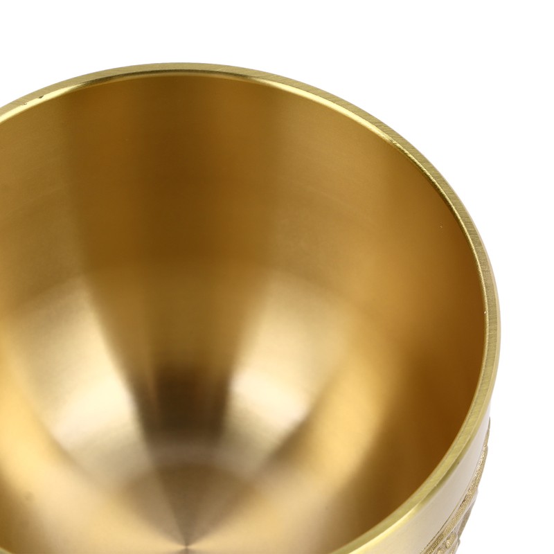Brass Tea Cup Exquisite Embossed Patterns Retro European Small Coffee