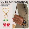 Auiremrti Sweet Cherry Keyring, Kawaii Cherry Bag and Purse Charm
