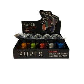Xuper Metallic Torch Butane Lighters Adjustable Flame  Lot of 20