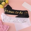 2pcs Bride and Groom Sash, Black White Bachelorette & Bachelor