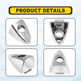 SYudwen Front Left Driver Side Door Handle Lock Bezel Cap Key Hole Trim Compatible with H0nda Accord 2013-2017, Clarity 4 Door 2017-2018 etc, Door Handle Key Hole Bezel Cover Replaces OE# 72184T2AG21