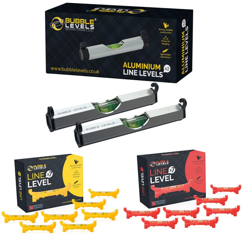 7 pcs Hanging Bubble Line Level for Building Trades, Engineering,