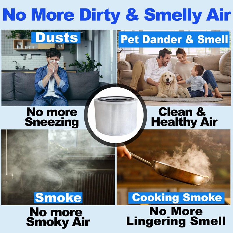 3-in-1 Medical Grade True Puroair 240 Replacement Filter with Activated