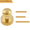 Moicstiy 15Set 6mm Round Head Button Studs Solid Brass Button