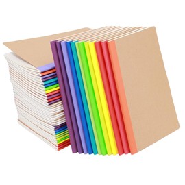 48 Pack A5 Kraft Notebooks Composition Notebooks blank Journal Bulk Writing Diary Subject Notebooks Planner with Thick Paper, 60 Pages, 30 Sheets, 8.3x5.5 inch