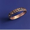 Copper Oak Leaves Acorn Ring