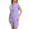 ENJOYNIGHT Womens Pajama Set Button Down Tee and Shorts Sleepwear