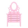 1:12 Scale Dollhouse Toilet Table High Simulation Wooden Miniature Dressing