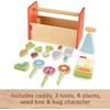 Fisher-Price Wood Pretend Play Toy Tiny Garden Caddy, 12-Piece Set
