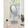 Indecor Home Free Standing Double Sided Metal Mirror, Oval, Chrome