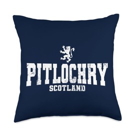 I Love Pitlochry Pitlochry Scotland Scottish Flag Lion Rampant Caledonia Throw Pillow, 18x18, Multicolor