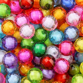 CYEENUT 180pcs Chunk Bubblegum Beads 20mm Multicolor Acrylic Beads Color Beadable Beads Pen Ball Beads for Pen Bag Jewelry Making Necklace Bracelets (red&Green&Blue)