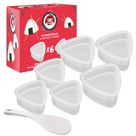 Takonashi® Onigiri Moulds - 6 Triangular Sushi Onigiri Moulds - Easy Making of Sushi Plates - Japanese Cooking Set & Accessories - Japanese Sushi Machine - OriginalCorner®