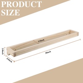 Wenqik 4 Pcs Wall Mounted Shoe Rack 30 Inch Rustic Wood Wall Hanging Shoe Rack Space Saving Footwear Holder Shoe Storage Organizer for Mudroom, Entryway, Closet (Wood Color)
