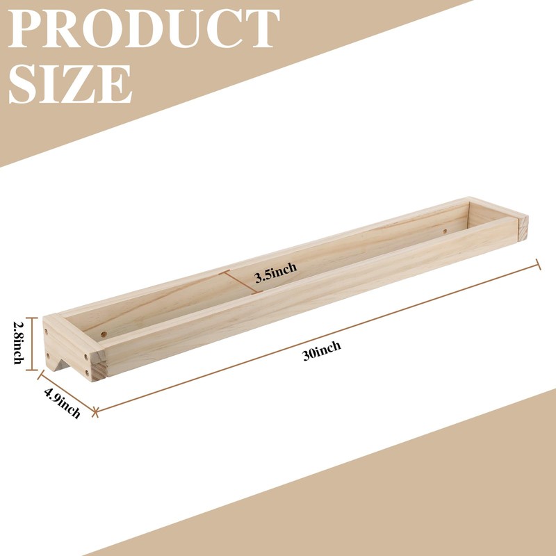 Wenqik 4 Pcs Wall Mounted Shoe Rack 30 Inch Rustic