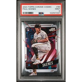 Graded 2024 Topps Cosmic Chrome Paul Skenes #30 Rookie RC Baseball Card PSA 9 Mint