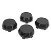 4 Pcs 60mm Wheel Center Caps Carbon Fiber Style Tyre