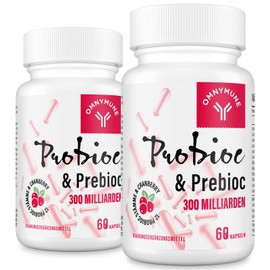 Probioc für Frauen 300 Mrd. KBE, Kulturen Komplex für Intimflora und Darmflora, 12 Bakterienstämme, u.a. Lactobacillus und Bifidobacterium, ohne Kühlung, ohne GVO und glutenfrei, 120 Kapseln