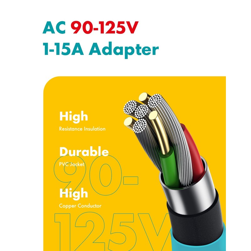 Shell NEMA 5-15P to 14-50R for Level 1 EVs,50 Amp