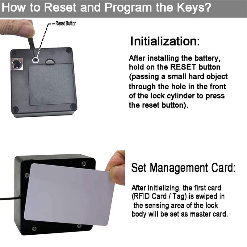 WOOCH RFID Lock Electronic Cabinet Lock, Hidden DIY Lock with