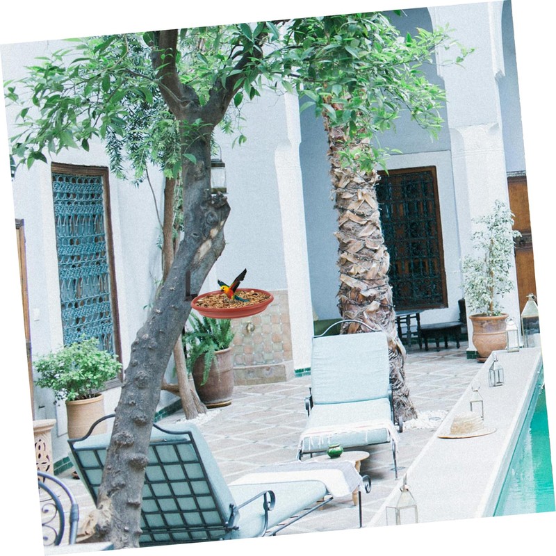 ORFOFE Bird Feeder and Bath Tray Bird Feeders for Deck